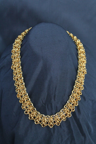 Gold-toned Rondo weave necklace